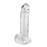 Gode jelly transparent ventouse taille L 20cm