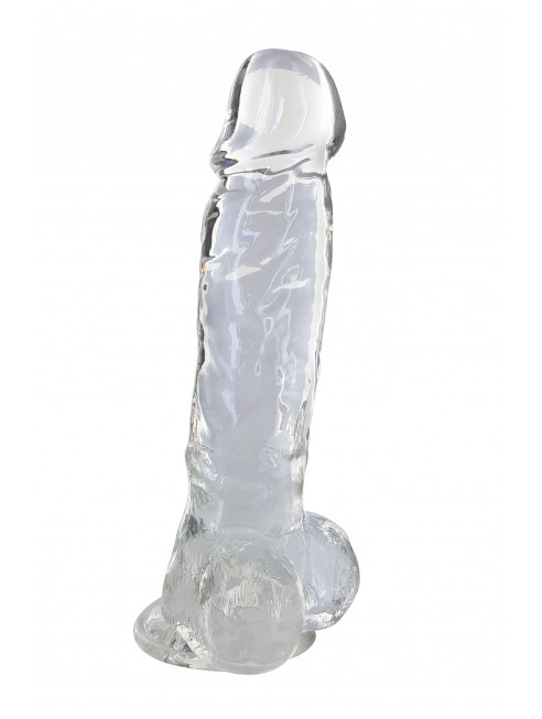 Gode jelly transparent ventouse taille XL 22cm