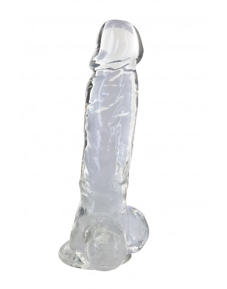 Gode jelly transparent ventouse taille XL 22cm