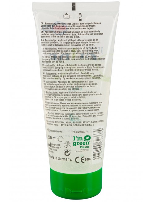 Lubrifiant anal bio 200ml tube écologique