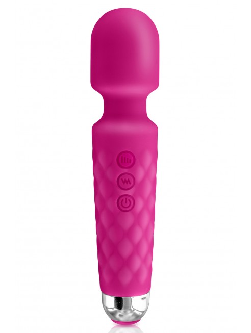 Vibromasseur wand rose 20 vitesses USB