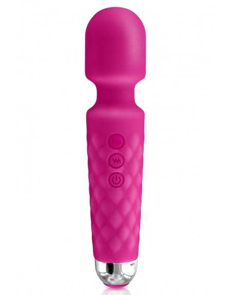 Vibromasseur wand rose 20 vitesses USB