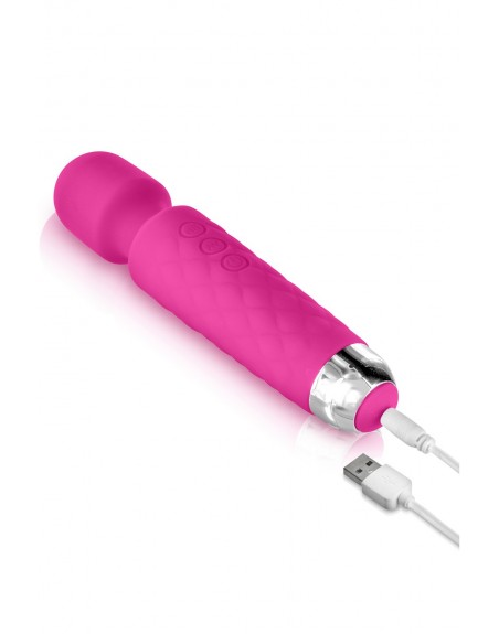 Vibromasseur wand rose 20 vitesses USB