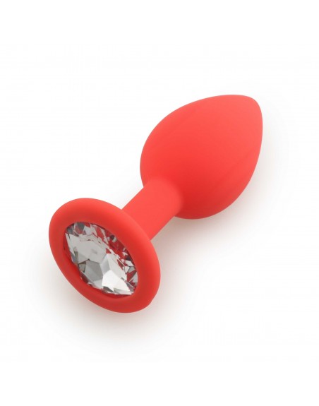 Plug rouge bijou cristal Small