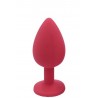 Plug rouge bijou cristal Small