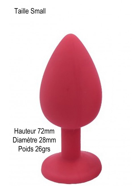 Plug rouge bijou cristal Small