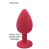 Plug rouge bijou cristal Small