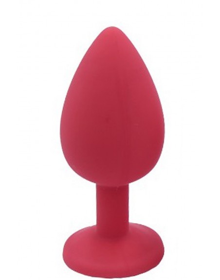 Plug rouge bijou cristal Medium