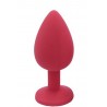 Plug rouge bijou cristal Medium