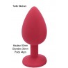 Plug rouge bijou cristal Medium