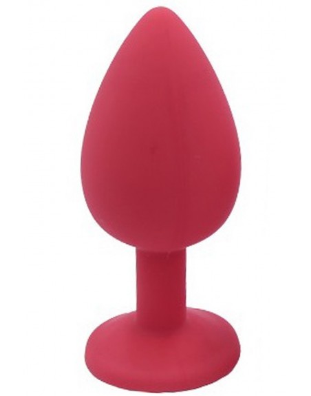 Plug rouge bijou cristal Large