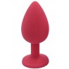 Plug rouge bijou cristal Large