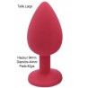 Plug rouge bijou cristal Large