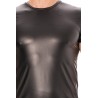 T-shirt simili cuir noir