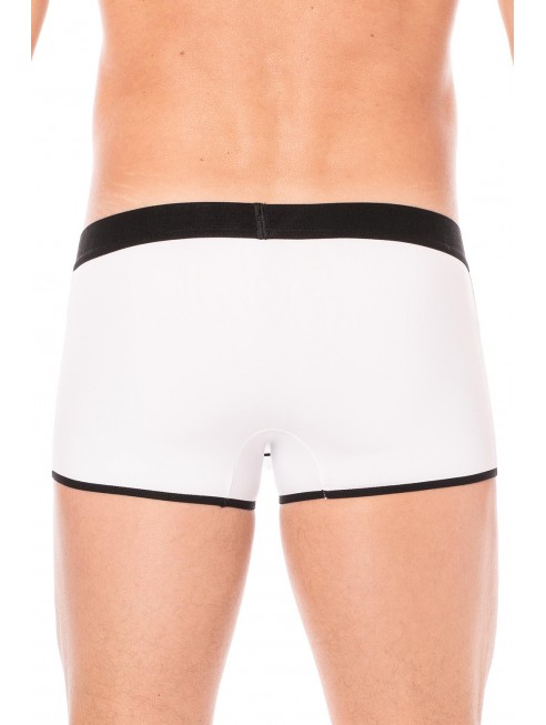 Mini-Pants blanc échancré avec zip