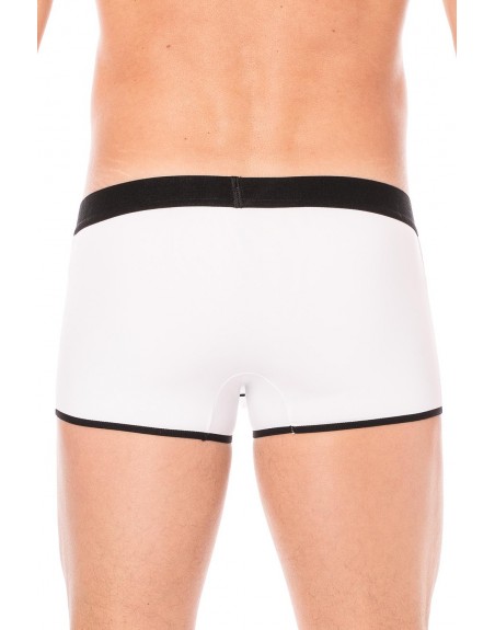 Mini-Pants blanc échancré avec zip