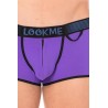 Mini-Pant Violet échancré avec zip