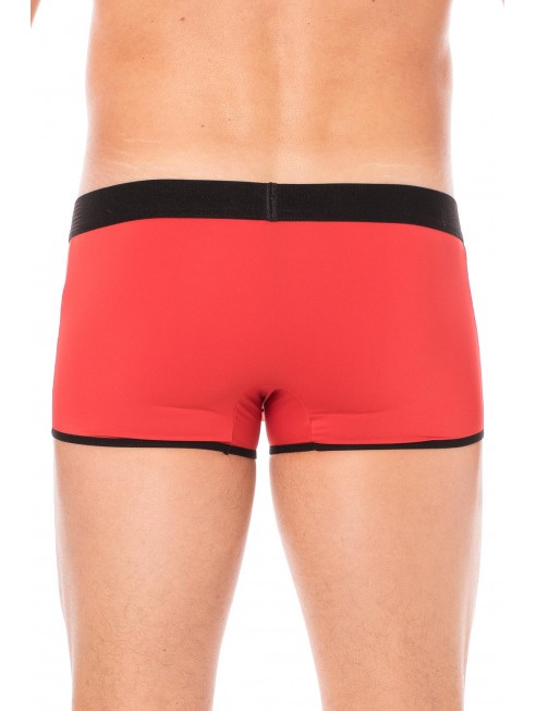 Mini-Pants rouge échancré avec zip