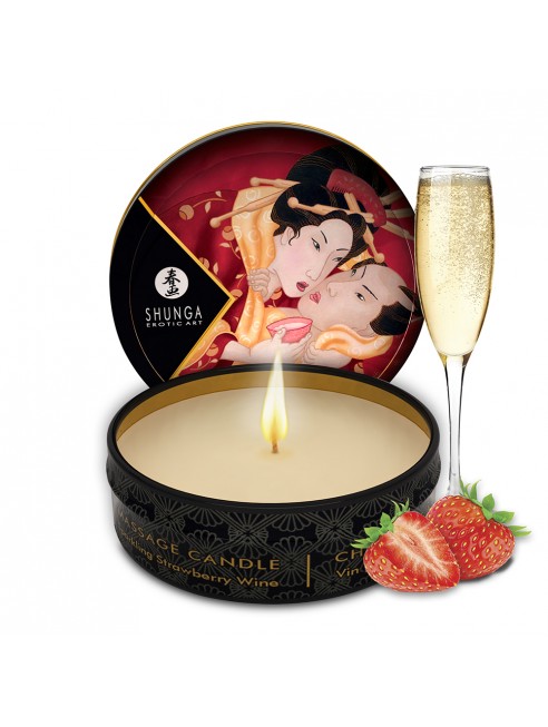 Fournisseur dropshipping Shunga mini bougie massage fraise