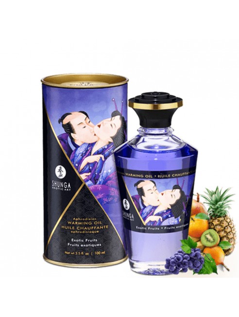 Grossiste huile de massage Shunga fruit exotique chauffante