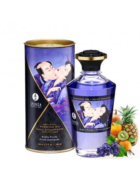 Grossiste huile de massage Shunga fruit exotique chauffante