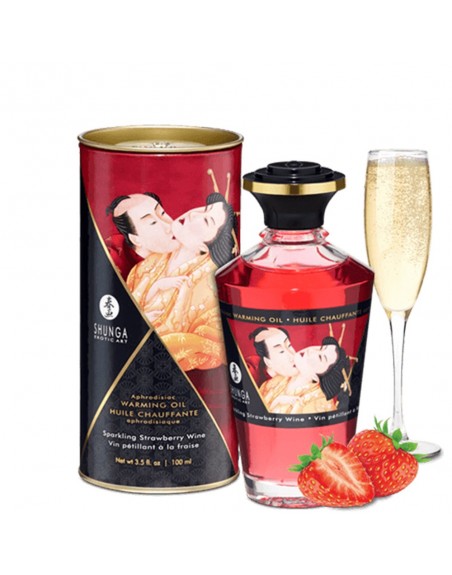 Grossiste huile de massage fraise comestible Shunga dropshipping