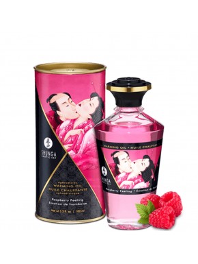 Fournisseur Shunga huile de massage framboise chauffante