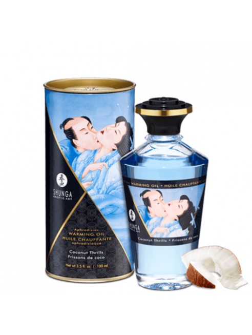 Fournisseur huile de masssage noix de coco chauffante comestible Shunga