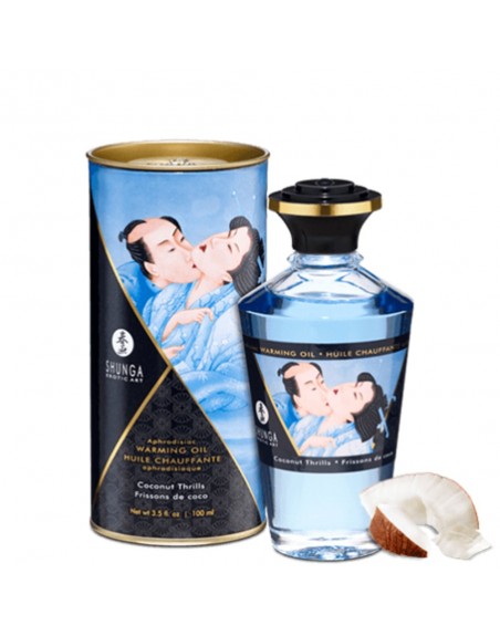 Fournisseur huile de masssage noix de coco chauffante comestible Shunga