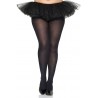 Collant grande taille fantaisie opaque noir - MH747XBLK