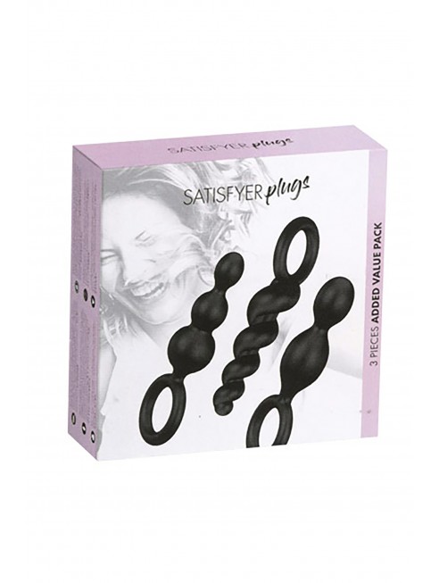 Coffret 3 plugs Satisfyer Plugs Noir - CC597159