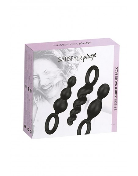 Coffret 3 plugs Satisfyer Plugs Noir - CC597159