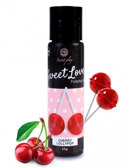 Gel lubrifiant cerise 100% comestible