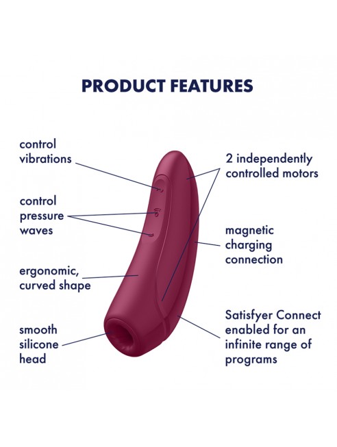 Stimulateur clitoridien connecté Curvy 1+ Satisfayer - CC5972390214