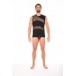 T-shirt débardeur noir col rond opaque et transparent Shade 2 - LM803-77BLK T-shirt débardeur noir col rond opaque et transparent Shade 2 - LM803-77BLK