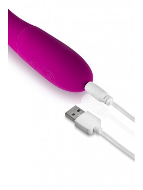 Vibromasseur rabbit Becca rose USB avec gland stimulant 10 programmes - CC531061