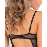 Grossiste lingerie dropshipping Body string noir armatures poitrine et balconnet