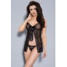 Babydoll et string noir - ML60092BLK