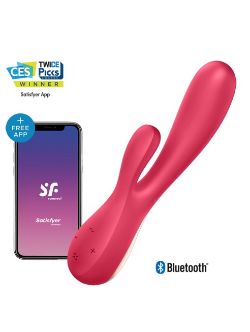 Vibromasseur rabbit blanc connecté Mono Flex Satisfyer - CC5972440020