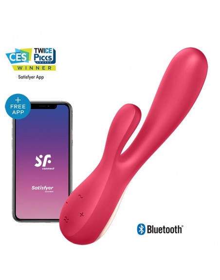 Vibromasseur rabbit blanc connecté Mono Flex Satisfyer - CC5972440020