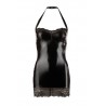 Petit robe aspect cuit Sexy noir avec dentelle - OR2715244BLK