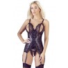 Bustier noir avec jarretelles amovibles - OR2632632BLK