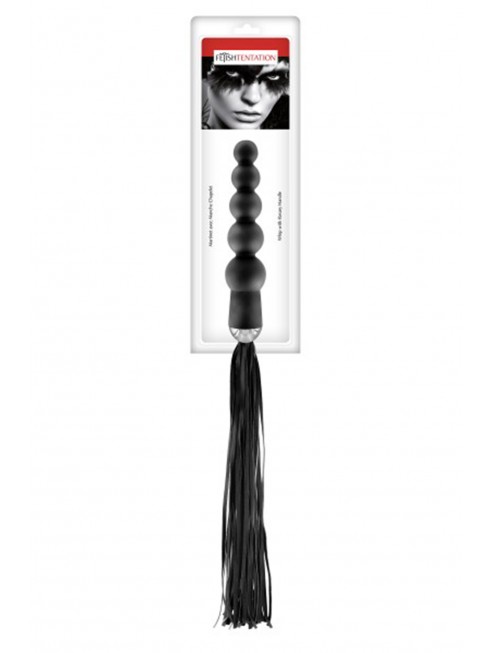 Martinet avec manche chapelet anal noir Fetish Tentation - CC570402