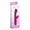 Vibromasseur rabbit Rose USB avec gland stimulant 10 programmes - CC531061YB