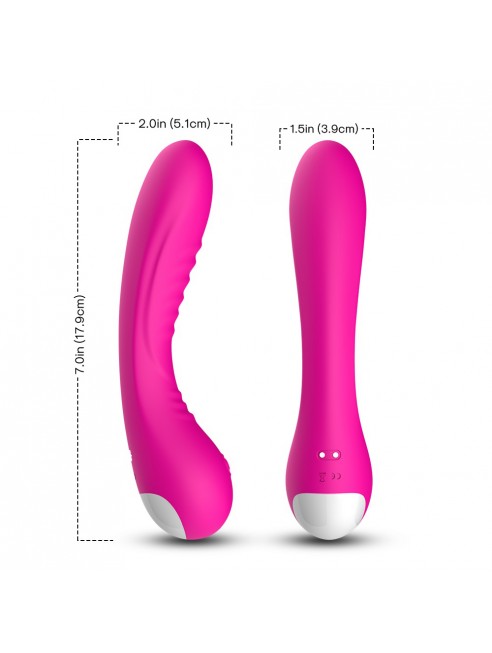 Vibromasseur courbé 9 modes de vibration rose - USK-V01PNK