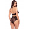 Body dentelle et résille noir - REN50018-BLK