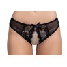 Culotte noire ouverte - MAL115BLK