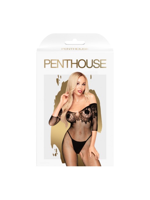 Bodystocking ouvert à l'entrejambe Noir High profile - PH0028BLK