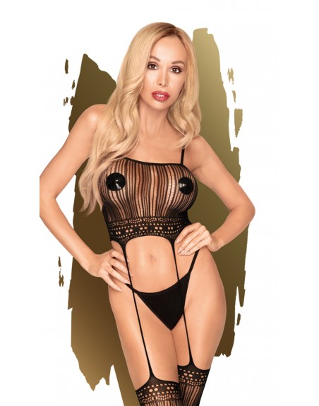 Bodystocking Noir Sex dealer - PH0034BLK