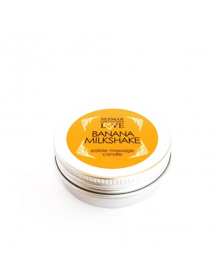 Mini Bougie de massage milshake banane 30ml - SEZ073
